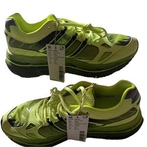 Adidas Adistar HRMY men size 9 neon green black trim running sneakers!